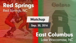 Matchup: Red Springs High vs. East Columbus  2016
