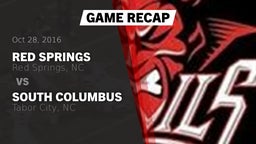 Recap: Red Springs  vs. South Columbus  2016