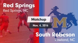 Matchup: Red Springs High vs. South Robeson  2016
