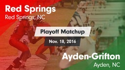 Matchup: Red Springs High vs. Ayden-Grifton  2016
