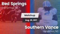 Matchup: Red Springs High vs. Southern Vance  2017