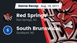 Recap: Red Springs  vs. South Brunswick  2017