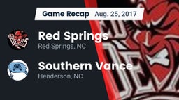 Recap: Red Springs  vs. Southern Vance  2017