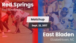 Matchup: Red Springs High vs. East Bladen  2017