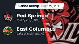 Recap: Red Springs  vs. East Columbus  2017