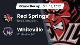 Recap: Red Springs  vs. Whiteville  2017