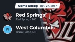 Recap: Red Springs  vs. West Columbus  2017
