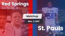 Matchup: Red Springs High vs. St. Pauls  2017