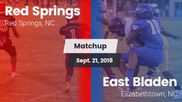 Matchup: Red Springs High vs. East Bladen  2018