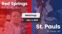 Matchup: Red Springs High vs. St. Pauls  2018