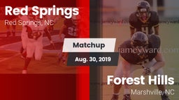 Matchup: Red Springs High vs. Forest Hills  2019
