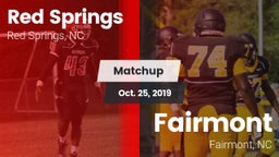 Matchup: Red Springs High vs. Fairmont  2019