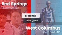 Matchup: Red Springs High vs. West Columbus  2019