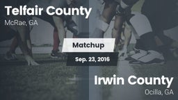 Matchup: Telfair County High vs. Irwin County  2016