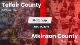 Matchup: Telfair County High vs. Atkinson County  2016