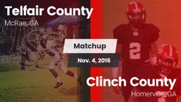 Matchup: Telfair County High vs. Clinch County  2016