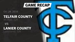 Recap: Telfair County  vs. Lanier County  2016