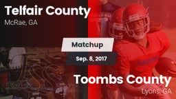 Matchup: Telfair County High vs. Toombs County  2017
