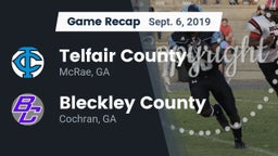 Recap: Telfair County  vs. Bleckley County  2019