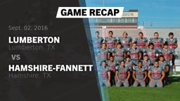 Recap: Lumberton  vs. Hamshire-Fannett  2016