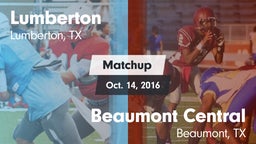 Matchup: Lumberton High vs. Beaumont Central  2016