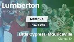 Matchup: Lumberton High vs. Little Cypress-Mauriceville  2018