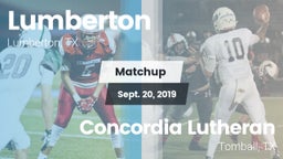 Matchup: Lumberton High vs. Concordia Lutheran  2019