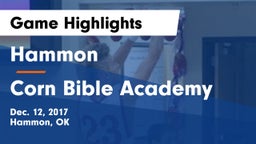 Hammon  vs Corn Bible Academy  Game Highlights - Dec. 12, 2017