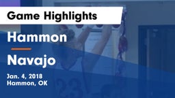 Hammon  vs Navajo Game Highlights - Jan. 4, 2018