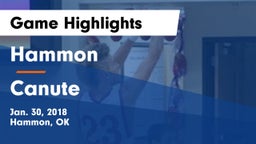 Hammon  vs Canute  Game Highlights - Jan. 30, 2018
