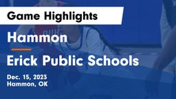 Hammon  vs Erick Public Schools Game Highlights - Dec. 15, 2023