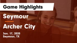 Seymour  vs Archer City  Game Highlights - Jan. 17, 2020
