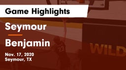 Seymour  vs Benjamin  Game Highlights - Nov. 17, 2020