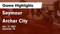 Seymour  vs Archer City  Game Highlights - Jan. 12, 2021