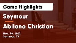 Seymour  vs Abilene Christian  Game Highlights - Nov. 20, 2023