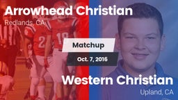 Matchup: Arrowhead Christian vs. Western Christian  2016