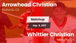 Matchup: Arrowhead Christian vs. Whittier Christian  2017