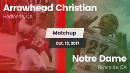 Matchup: Arrowhead Christian vs. Notre Dame  2017