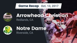 Recap: Arrowhead Christian  vs. Notre Dame  2017