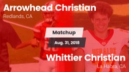 Matchup: Arrowhead Christian vs. Whittier Christian  2018