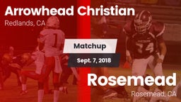 Matchup: Arrowhead Christian vs. Rosemead  2018