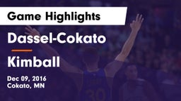 Dassel-Cokato  vs Kimball  Game Highlights - Dec 09, 2016