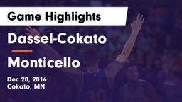 Dassel-Cokato  vs Monticello  Game Highlights - Dec 20, 2016