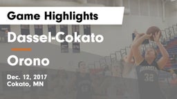 Dassel-Cokato  vs Orono  Game Highlights - Dec. 12, 2017