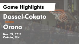 Dassel-Cokato  vs Orono  Game Highlights - Nov. 27, 2018
