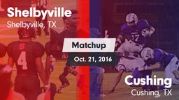 Matchup: Shelbyville High vs. Cushing  2016