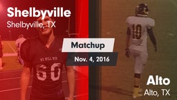 Matchup: Shelbyville High vs. Alto  2016