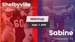 Matchup: Shelbyville High vs. Sabine  2018