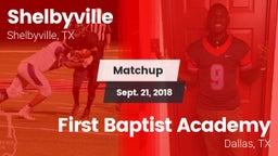 Matchup: Shelbyville High vs. First Baptist Academy 2018
