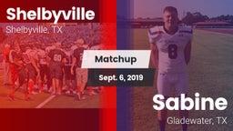Matchup: Shelbyville High vs. Sabine  2019